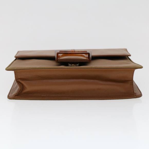 PRADA Hand Bag Nylon Leather Brown Auth cl658 - Picture 5 of 16